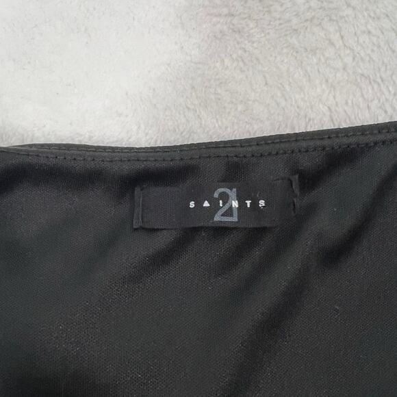 21 Saints Black Bodycon Cut-Out Mini Dress Medium - Picture 3 of 7